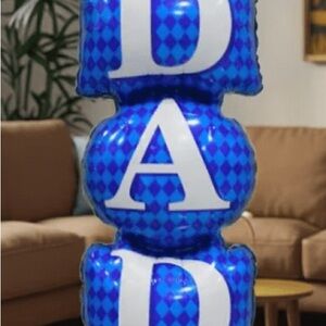 Blue 'DAD' Balloon Set